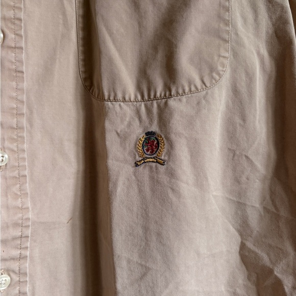 Vintage Tommy Hilfiger button down shirt heavy / thick Large 1990s - Picture 2 of 7